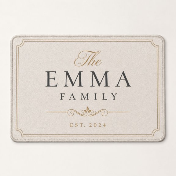 Personalized Custom Doormat, Printable Fabric Mat with Non-Slip Backing, Family Name Entry Rug, 15.7 x 23.6 or 19.7 x 31.5 in