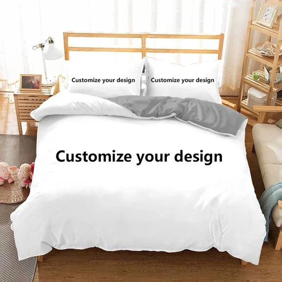 Personalized Custom Duvet Cover With Pillowcases Microfiber Customized Photo 3D Digital Printed Bedding Set Twin Full King
