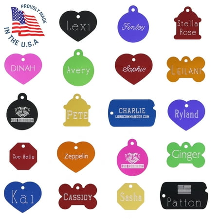 Personalized Custom Engraved Pet ID Tags - Diamond Drag Engraved - Small And Large Sizes - See "About This Item" Below For Pet Tag Engraving Instructions