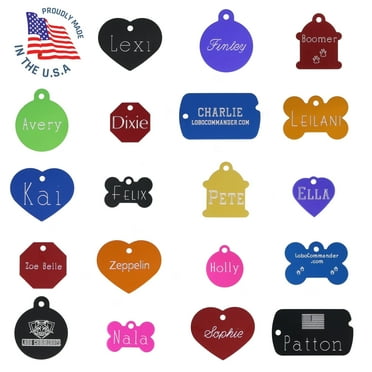 Personalized Custom Engraved Pet ID Tags - Small And Large Sizes - See "About This Item" Below For Pet Tag Engraving Instructions