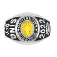 thumbnail image 1 of Personalized Custom Graduation Achievement Ring Customized School Name Year Inside Engraving with Oval Center Stone 925 Sterling Silver, 1 of 2