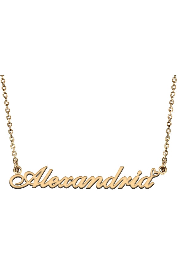 Personalized Custom Initial Pendant Name Necklaces For Womens In Gold Silver[o1040]