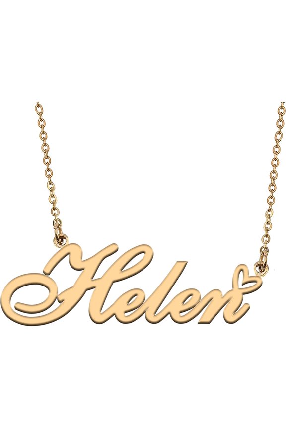 Personalized Custom Initial Pendant Name Necklaces For Womens In Gold Silver[o1983]