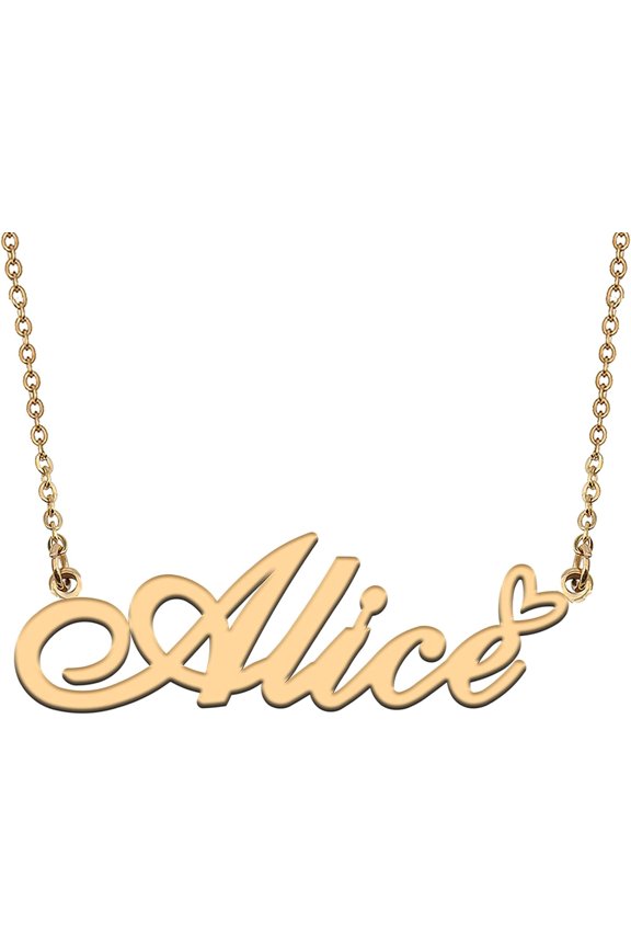 Personalized Custom Initial Pendant Name Necklaces For Womens In Gold Silver[o2024]