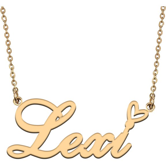 Personalized Custom Initial Pendant Name Necklaces For Womens In Gold Silver[o2072]