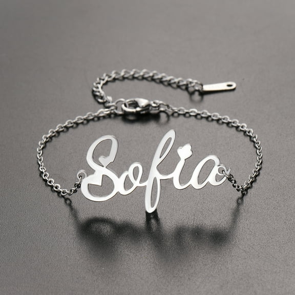 Personalized Custom Letter Name Bracelet for Women Men Stainless Steel Chain Bangle Dainty Birthday Jewelry Wedding Gift