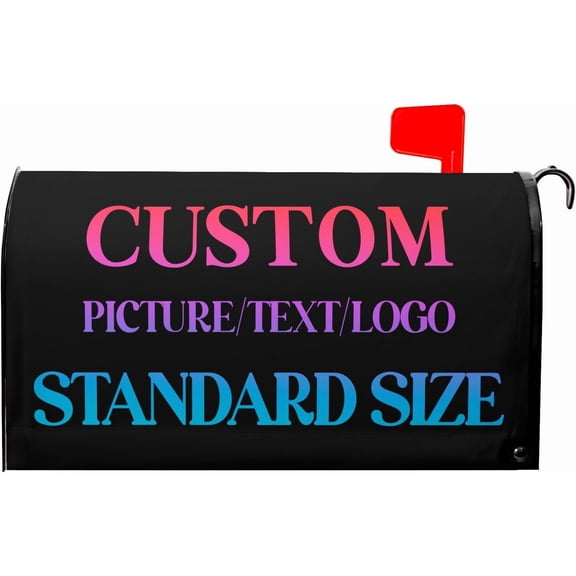 Personalized Custom Mailbox Cover Magnetic Large Size 25x21 Inch Customized Mailbox Wraps Add Picture Text Logo Mail Box Covers Decals Letter Post Box Outdoor Decorations