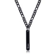 thumbnail image 1 of Personalized Custom Message Name Bar Necklace for Men,Black, 1 of 2