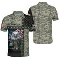 thumbnail image 1 of Personalized Custom Military Polo Shirts for Men, Mens Army Veteran Shirt (2XL), 1 of 6