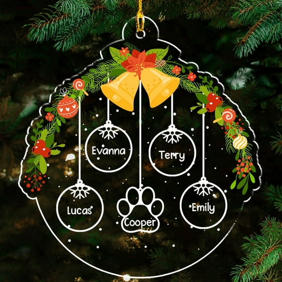 Personalized Custom Name Acrylic Christmas Ornament – Unique Holiday Keepsake, Customizable Tree Decoration Gift