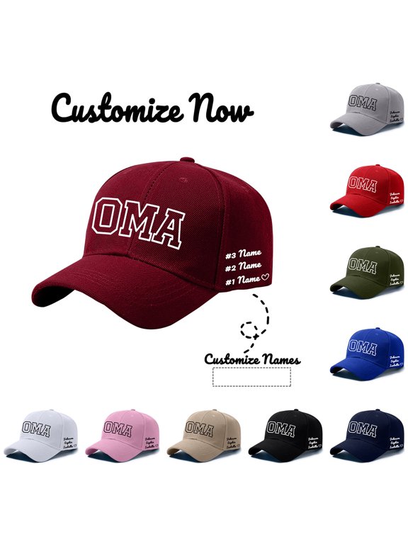 Personalized Custom Name Baseball Hat DIY Printed Cap for Mother's Day Gift