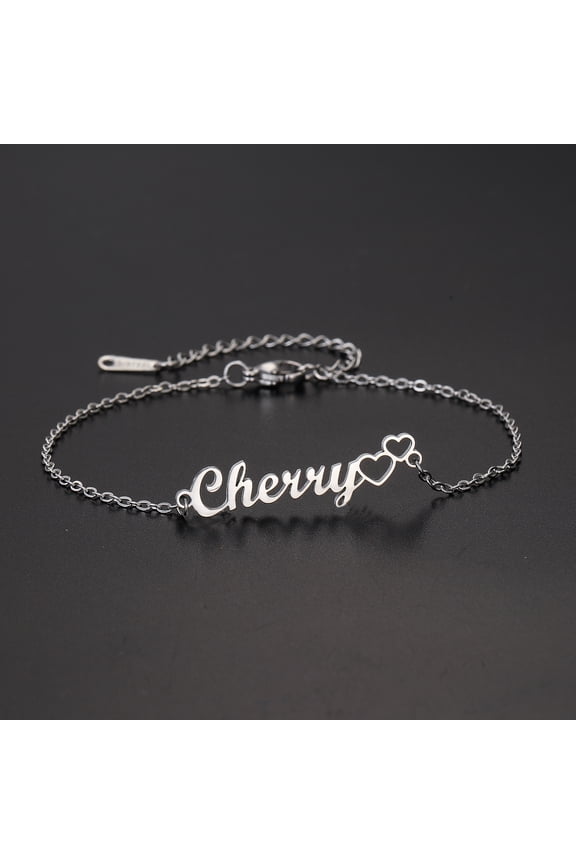 Personalized Custom Name Bracelet for Women Men Jewelry Stainless Steel Customized English Letters Bangle Birthday Gift