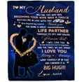 thumbnail image 1 of Personalized Custom Name to My Husband Blanket from Wife You are My Everything Husband Birthday Christmas Wedding Anniversary Bed Quilt Fleece Throw Blanket (50 x 40 in Baby Size), 1 of 5