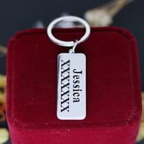 Personalized Custom Name Keychain Gift for Men Women Bag Key Chain Engrave Number Pendant Keyring Stainless Steel Jewelry
