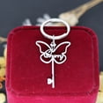 thumbnail image 1 of Personalized Custom Name Keychain Stainless Steel Butterfly Engraved Nameplate Keyring Christmas Birthday Gift Key Chain, 1 of 2