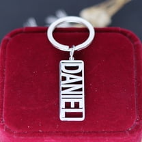 Personalized Custom Name Keychain Stainless Steel Pendants Keychains Customized Letter Nameplate Key Chain Jewelry Gift