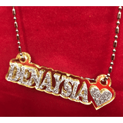 MIRROR MANIA Personalized Custom Name Plate Chain Necklace Laser Cut Name or Word Made To Order Nameplate With Your Name On It!