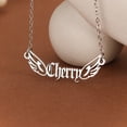 thumbnail image 1 of Personalized Custom Name Wings Necklaces Stainless Steel Letters Pendant Chain Choker for Women Christmas Jewelry Gift﻿, 1 of 5