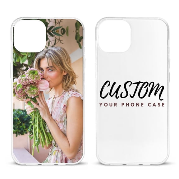 Personalized Custom Phone Case for iPhone 15, Design Your Own Unique Photo Phone Case (Clear)