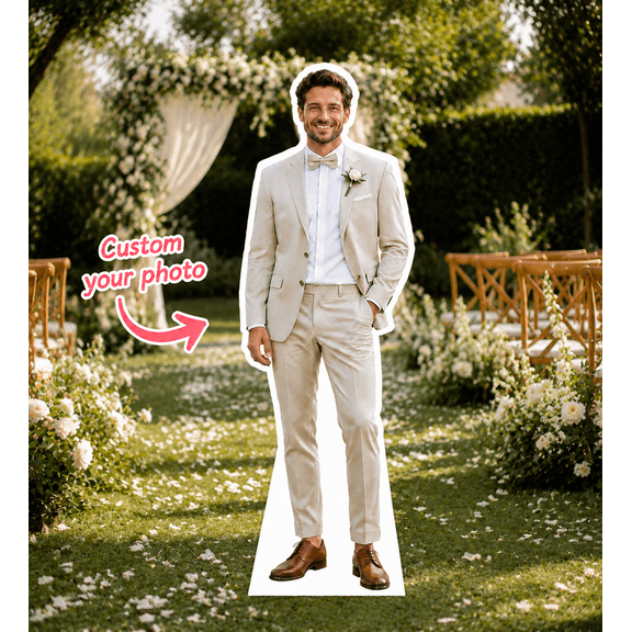 Personalized Custom Photo Life Size Cardboard Cutout Standee for Wedding & Party Decoration 11.8in