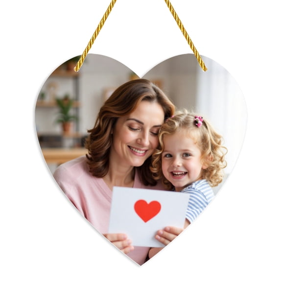 Personalized Custom Photo Suncatcher, 8" x 8" Custom Acrylic Heart-shaped Window Hanging Ornament