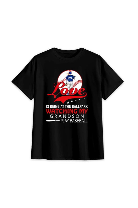 Personalized Custom Photo T-Shirt for Men and Boys, Soft Cotton Short Sleeve Tee, Unique Personalised Gift for Grandad, Fathers Day, Birthday, or Back to School Baseball Player Sports Outfit