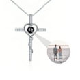 thumbnail image 1 of Personalized Custom Picture Cross Necklace, Projection Necklace with Photo Inside, Love Memorial Gifts for Girlfriend Wife Birthday Valentine's Day., 1 of 7