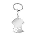 thumbnail image 1 of Personalized Custom Stainless Steel Keychain, Football Jersey Shape Custom Name Or Number Keychain ,Personalized Football Number Keychain, 1 of 5