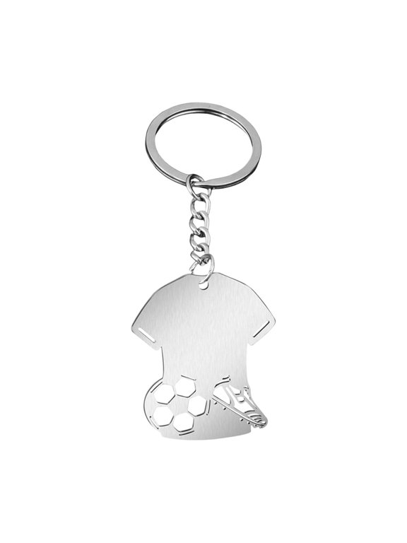 Personalized Custom Stainless Steel Keychain, Football Jersey Shape Custom Name Or Number Keychain ,Personalized Football Number Keychain