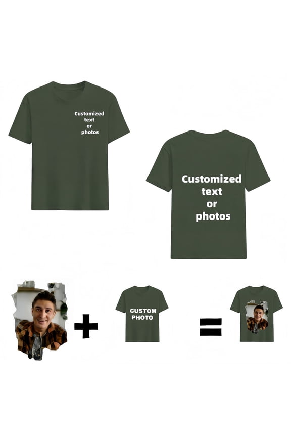 Personalized Custom T-Shirt Print Your Own Photo Logo Customized Cotton Tee