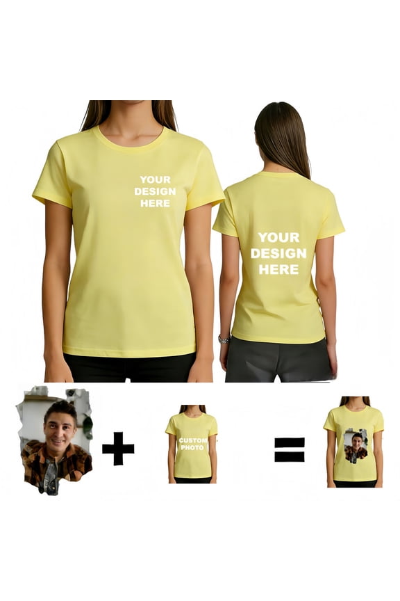 Personalized Custom T-Shirt Print Your Own Photo Logo Customized Cotton Tee