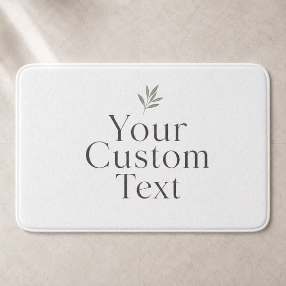 Personalized Custom Text Doormat, Printable Fabric Mat with Non-Slip Backing, 2 Sizes