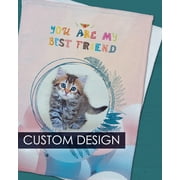 Personalized Custom Throw Blanket - 30x40 Inch Fleece Minky Customized Photo Design Text Logo Name Picture Gift for Mothers Day Family Friends Kids Baby Dogs Pets BKM3040, 30"x40"