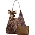 thumbnail image 1 of Suede Leopard Tote Bags for Women  Print Purse Suede Slouchy Hobo  handbags Large Capacity Bag 2 count, 1 of 7