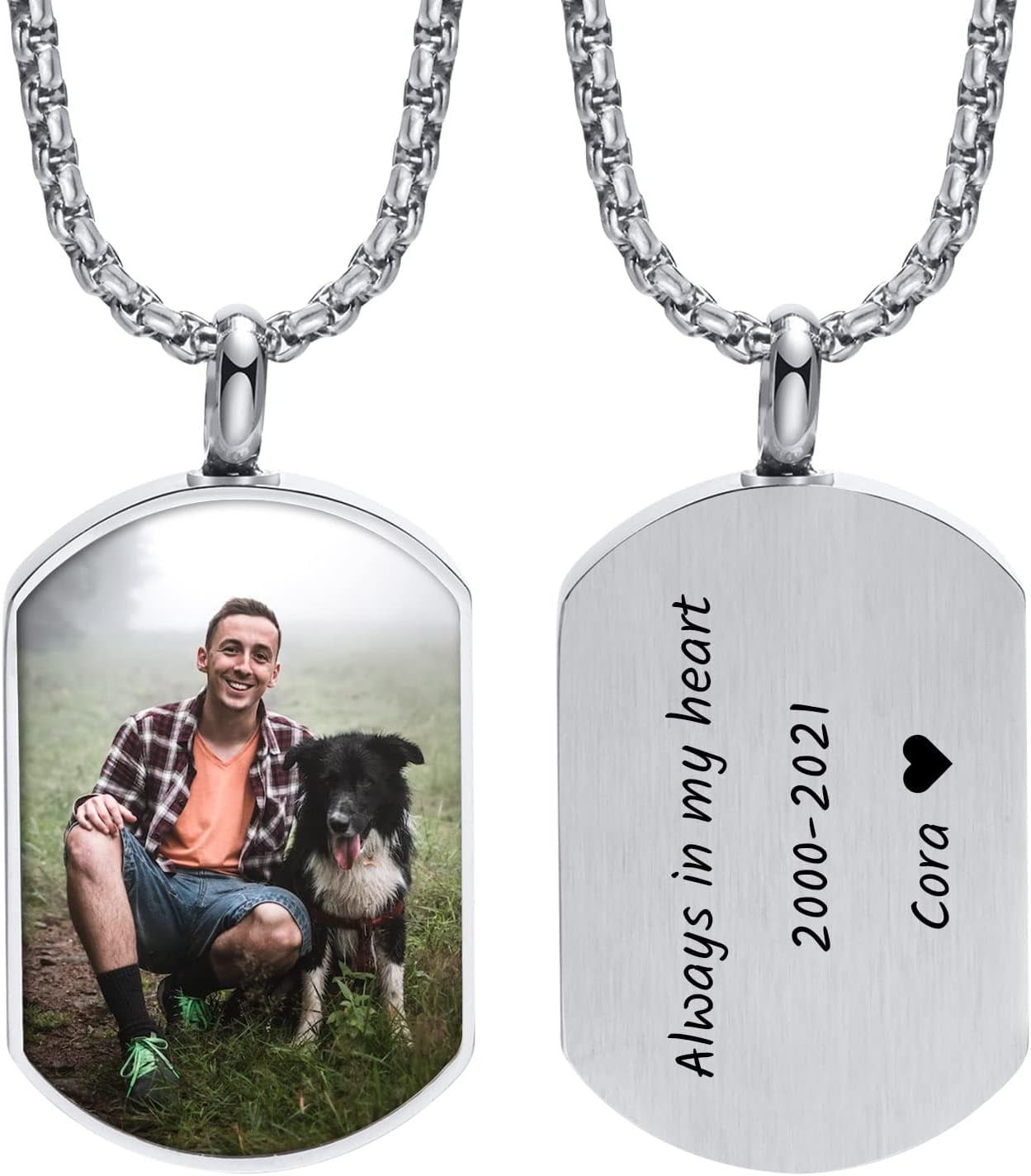 Personalized Customizable Photo Text Cremation Urn Necklace for