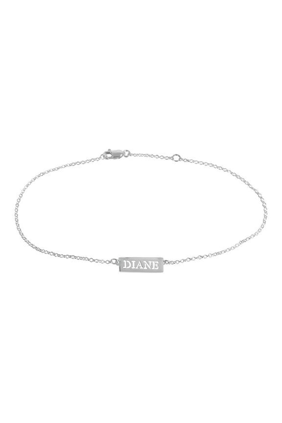 Personalized Cut Out Name Anklet