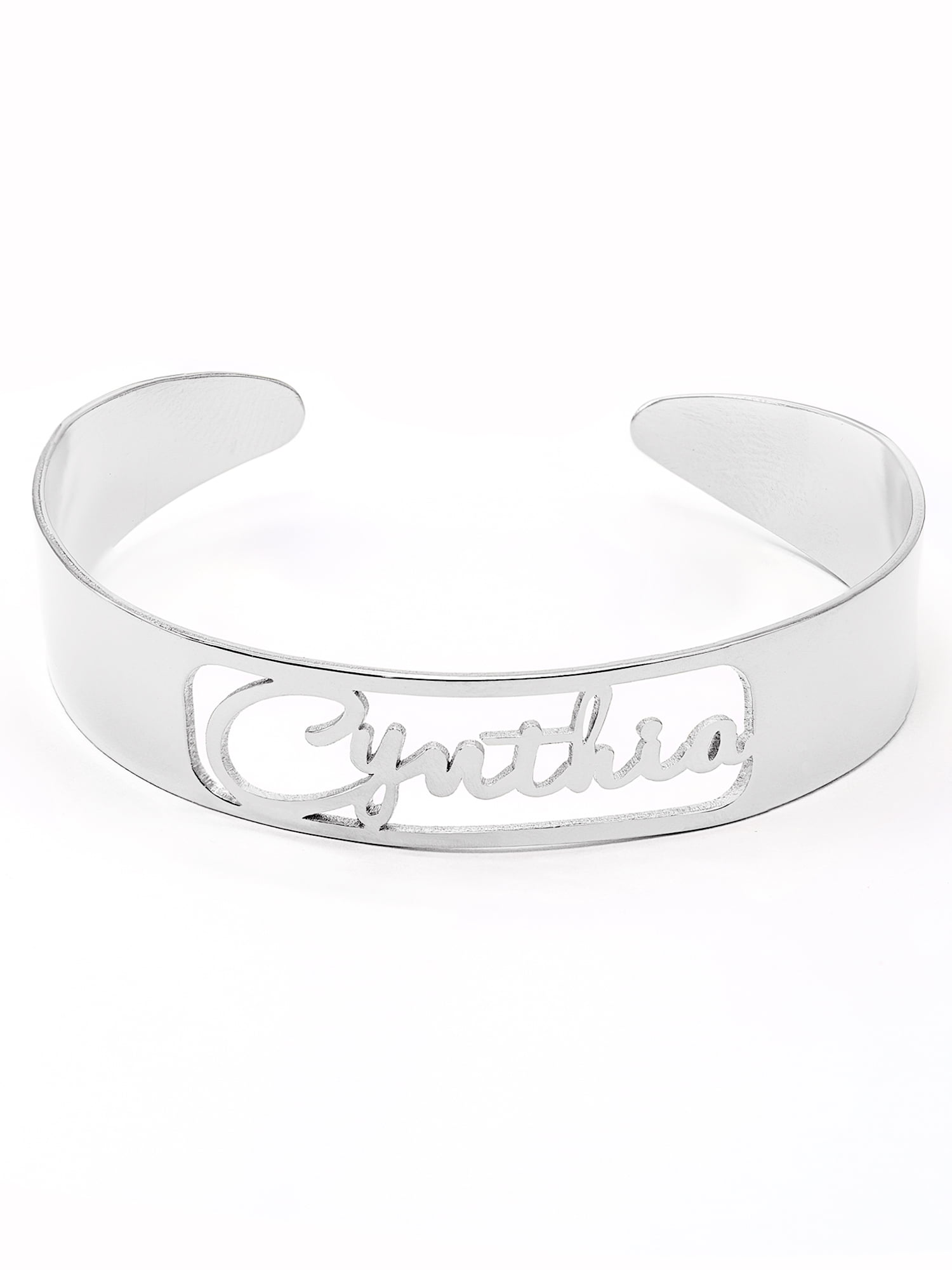 Personalized Cut-Out Script Name Bangle