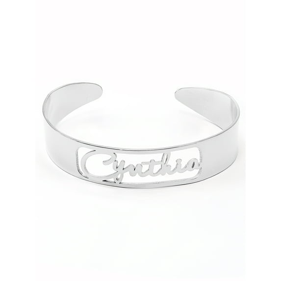 Personalized Cut-Out Script Name Bangle