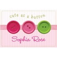thumbnail image 1 of Personalized Cute As A Button Floor Mat For Girls, 1 of 1
