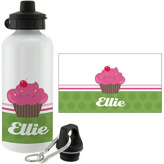 Personalized Cute Cupcake Water Bottle