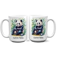 thumbnail image 1 of Personalized Cute Panda 2 Coffee Mug 11oz 15oz - Custom Name Ceramic Cup - Special Gift for Panda Lovers, Parents, Girlfriend, Siblings, Kids, Wildlife Enthusiasts, Animal Fans, 1 of 6