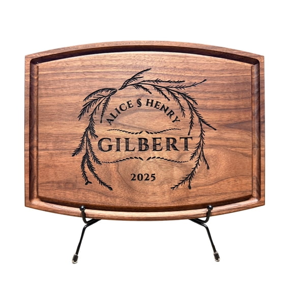 Personalized Cutting Board - Custom Engraved Charcuterie Board - Best Wedding Gift Idea for Couples (Bride & Groom), Newlyweds - Handcrafted in USA from Premium Wood