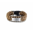 thumbnail image 1 of Personalized Dad Bracelet Custom Name Fist to Fist Love Cord Cuff Bangle Father's Day Gift from Son Daughter to Daddy Husband Gifts, Brown, 9'', 1 of 7