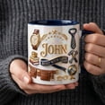 thumbnail image 1 of Personalized Dad Ceramic Mug, Custom Built With Love Cup, Father Gift, Dad Energy Keepsake, 1 of 4