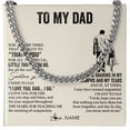 thumbnail image 1 of Personalized To My Dad Necklace From Daughter For All The Times That I Forgot To Thank You Dad Birthday Fathers Day Christmas Customized Gift Box Message Card, 1 of 3