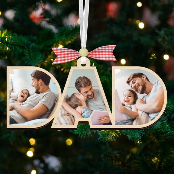 Personalized Dad Photo Ornament, Custom Dad Picture Collage Christmas Ornament, Gift for Dad or Husband, New Dad Christmas Keepsake 2026