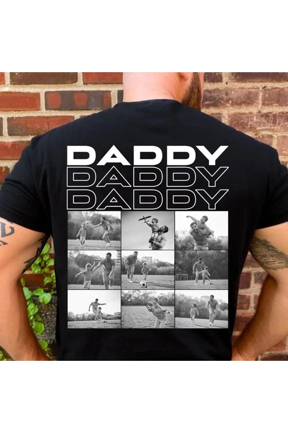 Personalized Daddy Backside, Custom Photo Father’s Day, ANANDHIS-Shirts