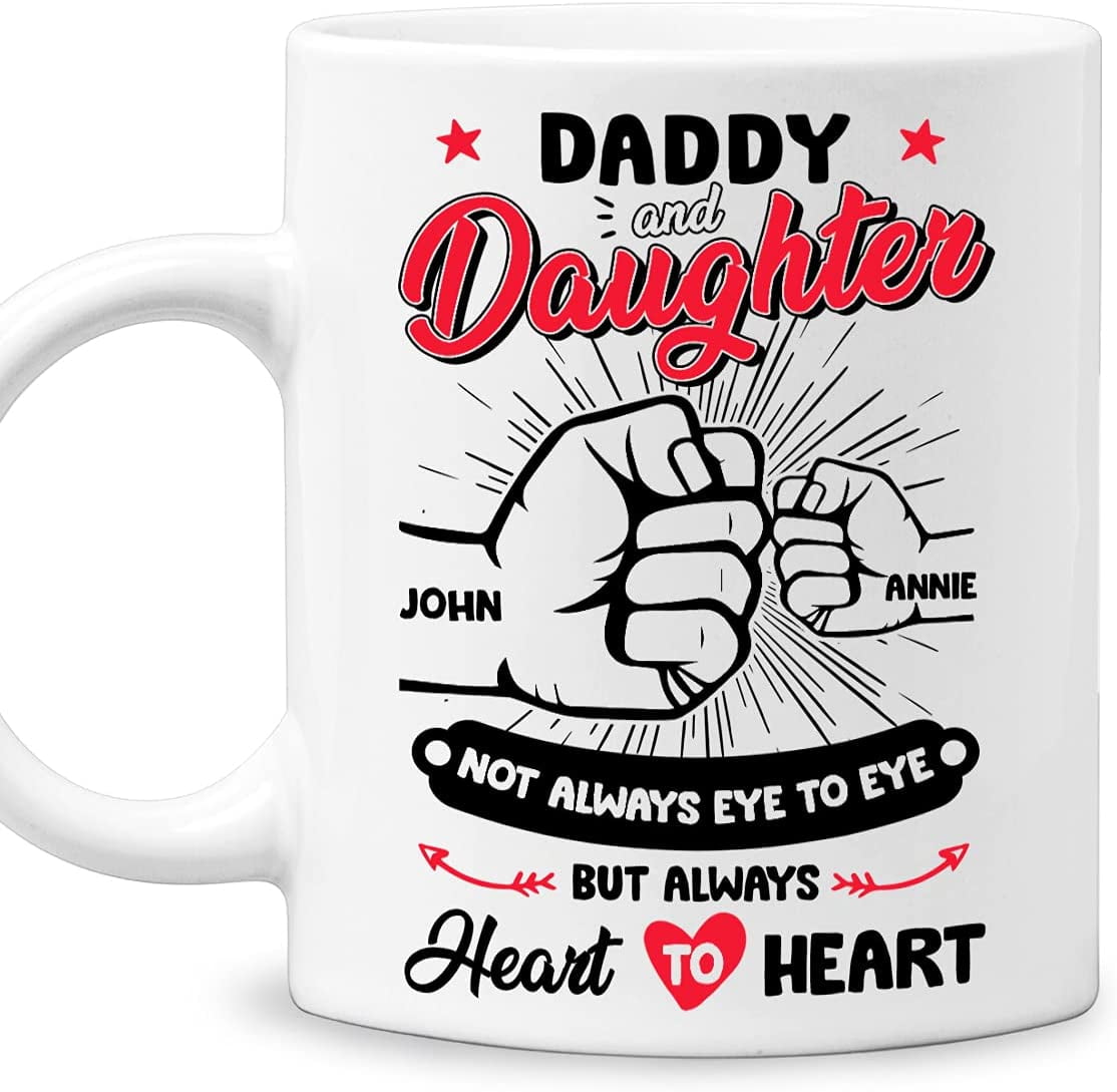 Personalized Daddy & Daughter Mug For Dads With Custom Name - Dad