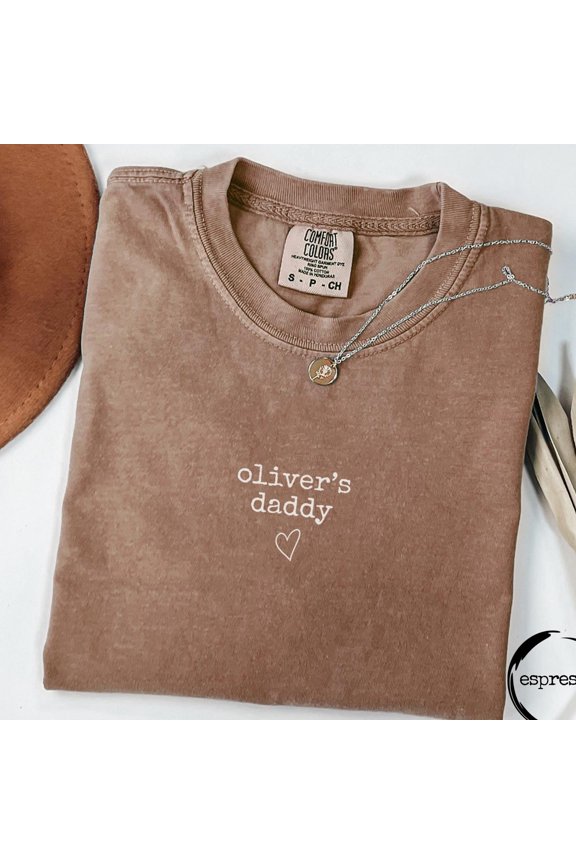 Personalized Daddy Shirt Custom Dad Name Tee First Fathers Day Gift for Daddy Cute Dad Shi