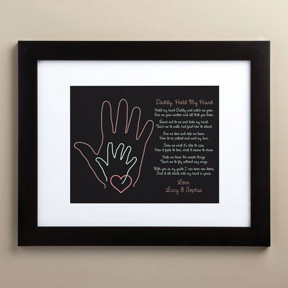 Personalized Daddy Take My Hand 11" x 14" Framed Print